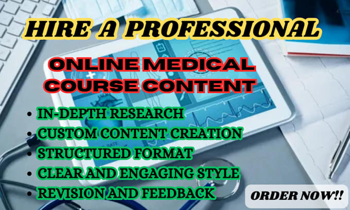 Gig Preview - Online medical course content for fitness and health ebook as ghost book writer