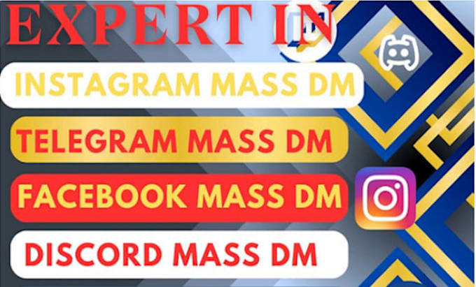 Gig Preview - Instagram mass dm instagram dms facebook mass dm direct messages mass dm bot sms