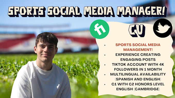 Gig Preview - Manage your sports social media page