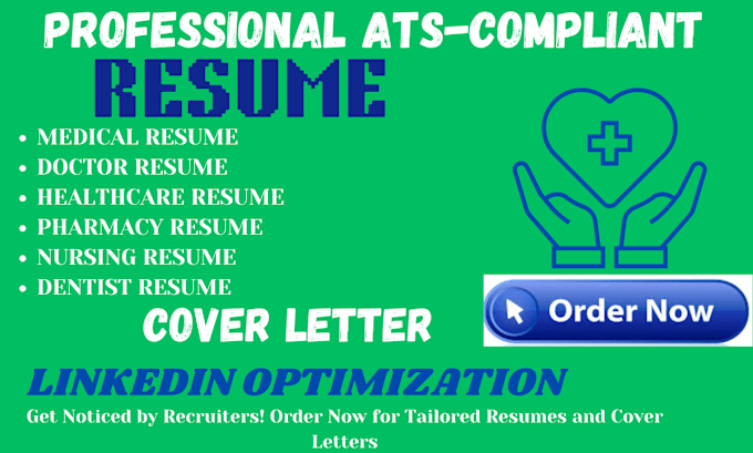 Gig Preview - Write medical resume, doctor, healthcare, nursing resume writing, cover letter