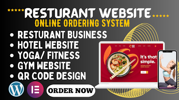 Bestseller - design yoga, gym web or resturant website, online ordering system with qr code