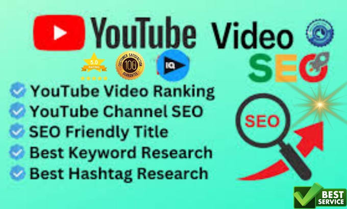 Gig Preview - Optimize youtube video SEO for top ranking