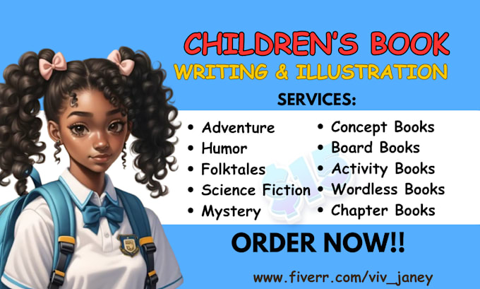 Gig Preview - Ghostwrite children book kids story writing children story ebook writer