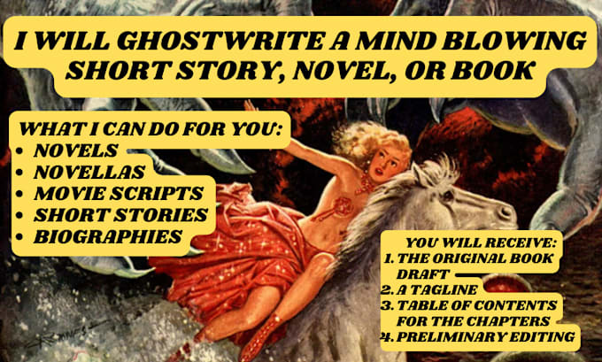 Gig Preview - Compose a mind blowing short story novel or book fabulous fiction novel novella