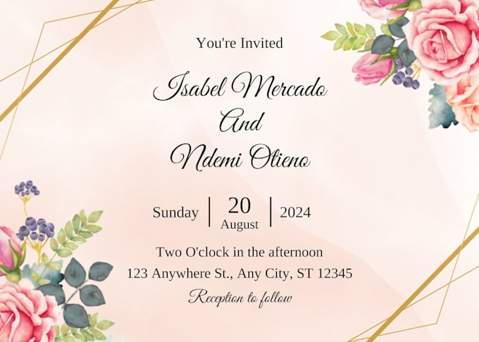 Gig Preview - Create wedding invites fast and affordable