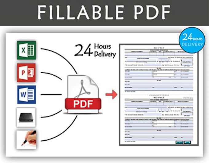 Gig Preview - Convert word,images,excel  documents into fillable PDF