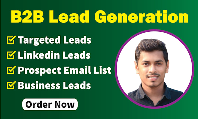 Gig Preview - Do b2b lead generation linkedin leads and prospect email list building