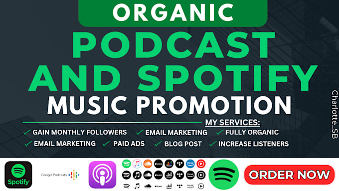 Gig Preview - Do podcasts promotion, spotify promotion and help increase downloads