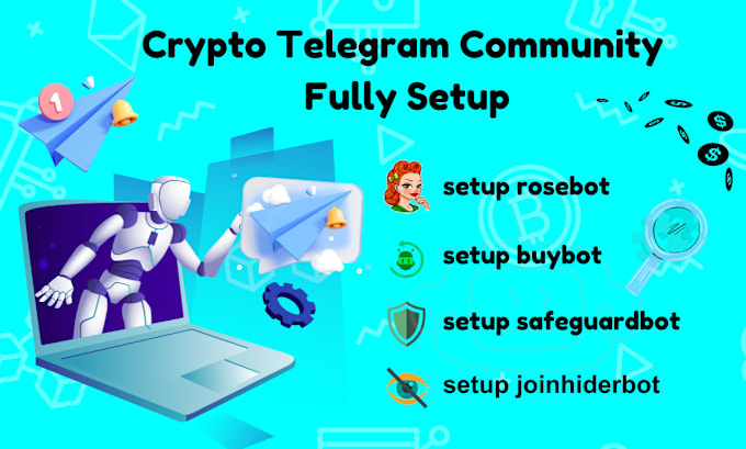 Gig Preview - Setup bots in telegram crypto group, including rosebot, safeguard, buybot