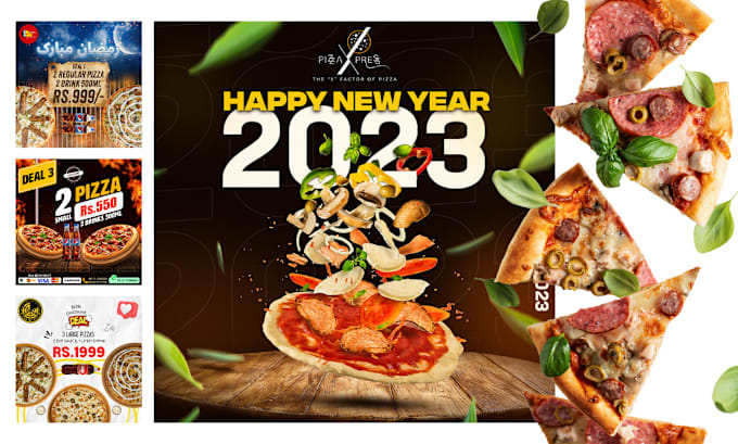 Bestseller - design fast food or pizza post design services