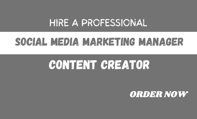 Gig Preview - Be your social media marketing manager, content creator