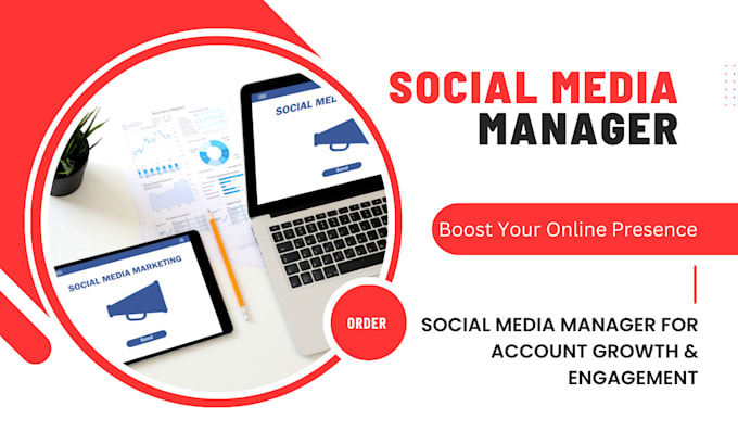 Gig Preview - Social media manager for account growth and engagement