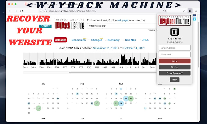 Gig Preview - Recover your website from waybackmachine