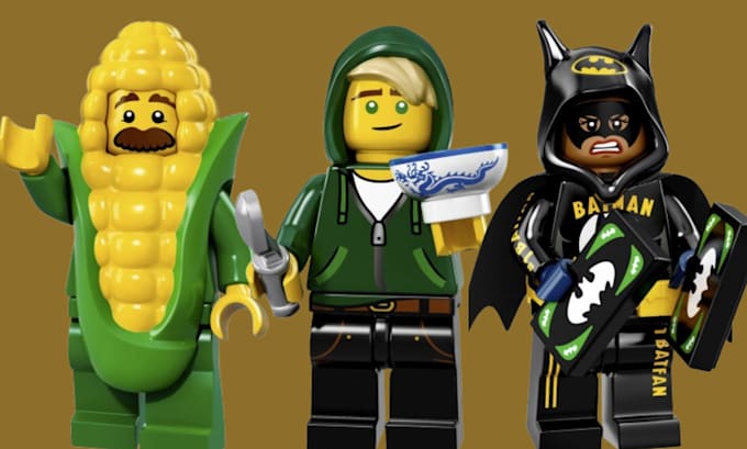 Gig Preview - Design a custom full 3d lego model, lego minifigures, 3d model, lego animation