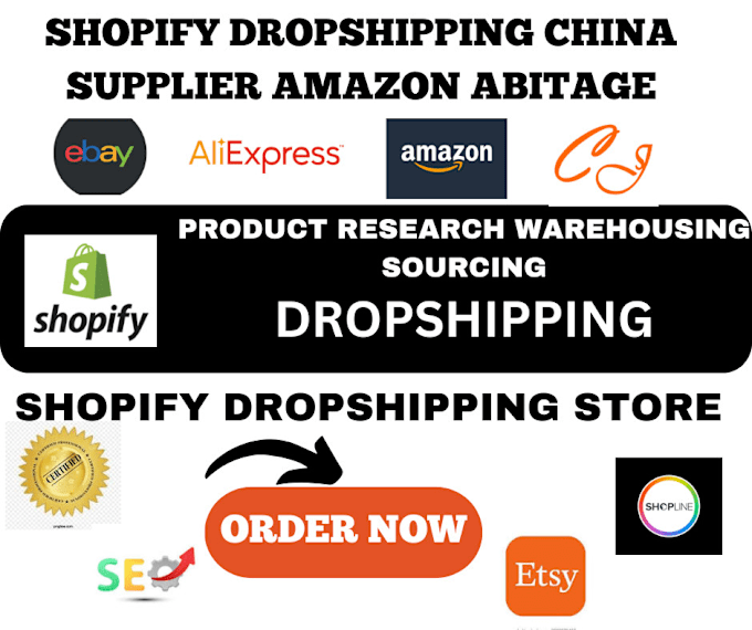 Gig Preview - Do shopify dropshipping amazon arbitrage china warehousing sourcing