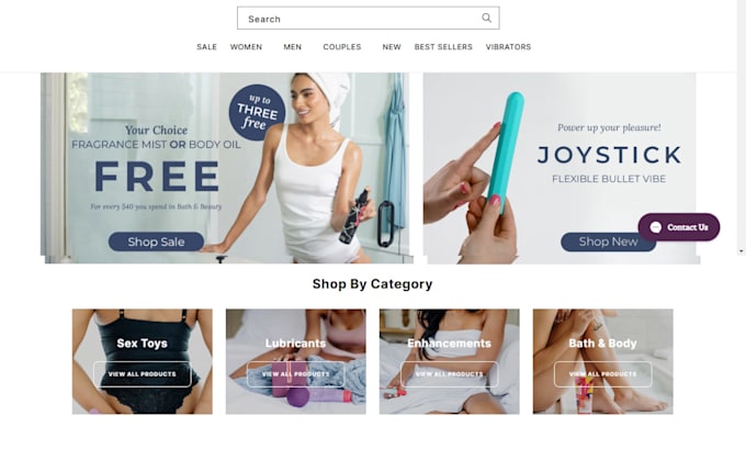 Gig Preview - Design a 7 figure adult shopify store, lingerie website, adult toys store