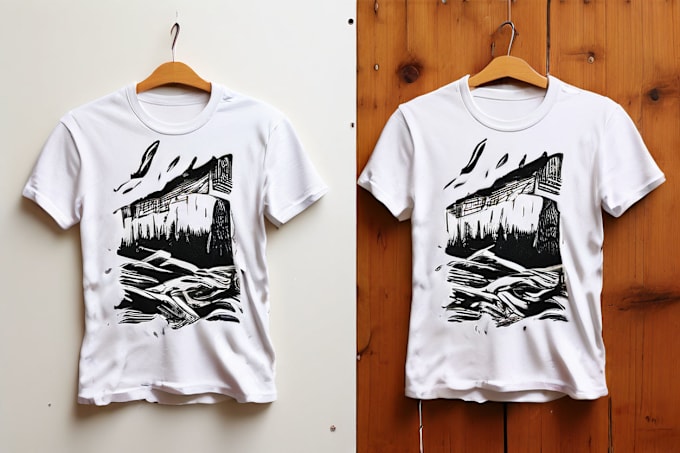 Gig Preview - Make a linocut t shirt design for brands