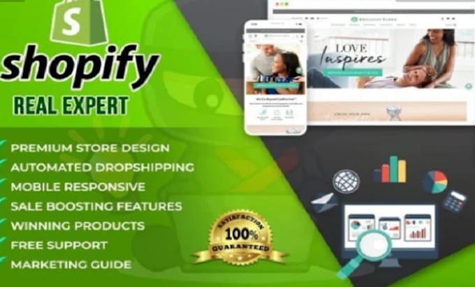 Gig Preview - Build your professional dropshipping shopify store