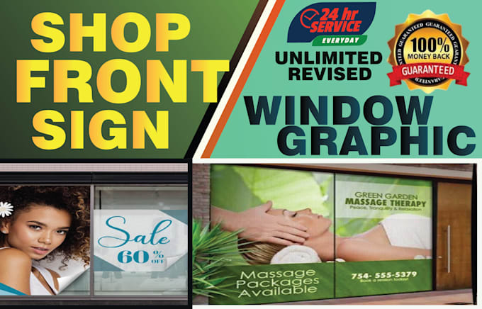 Gig Preview - Create eye catching shop front or storefront window graphics vinyl stickers