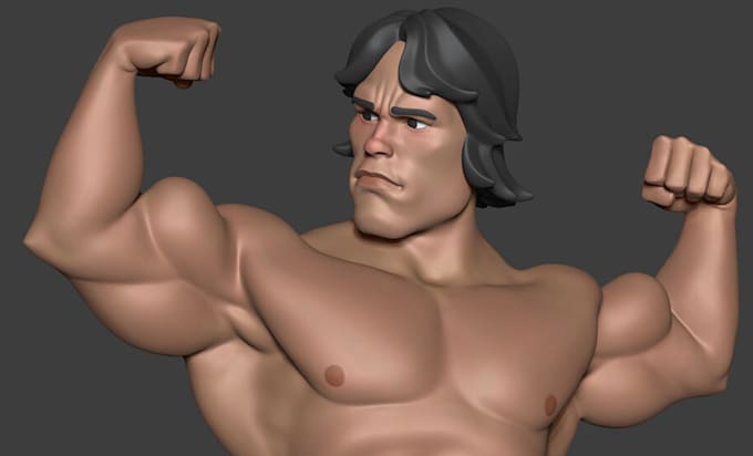 Gig Preview - Action figure 3d model, 3d military character model, 3d statue stl model,3d pose