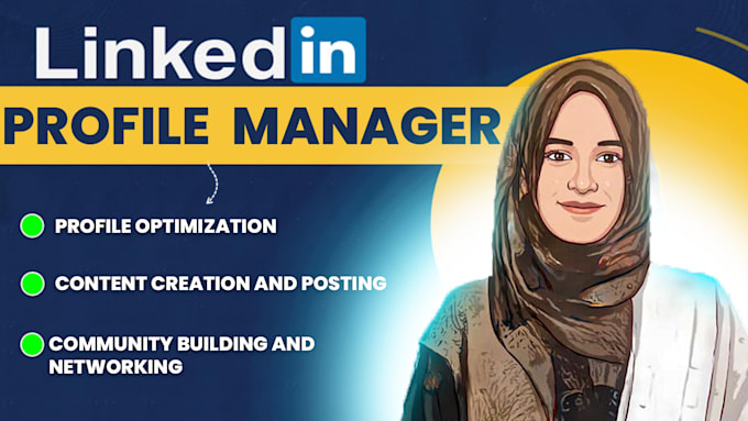 Gig Preview - Be your linkedin profile manager and content writer for company page and profile