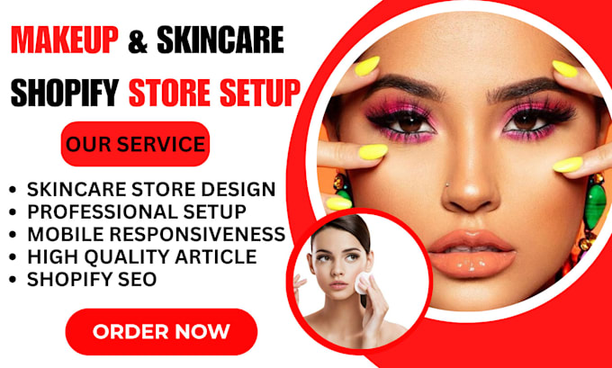 Gig Preview - Be your beauty guru, makeup and skincare shopify store setup