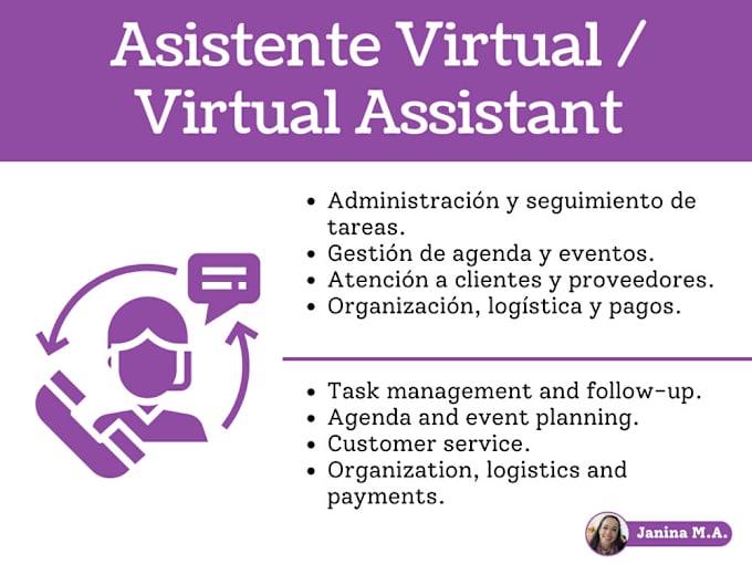 Gig Preview - Be your bilingual virtual assistant