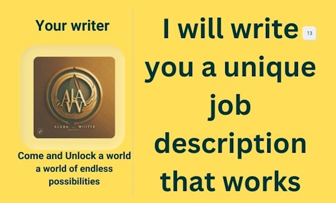 Gig Preview - Write unique job description that works