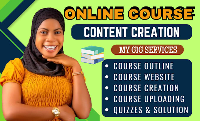 Gig Preview - Create online course creation course creation online course video course