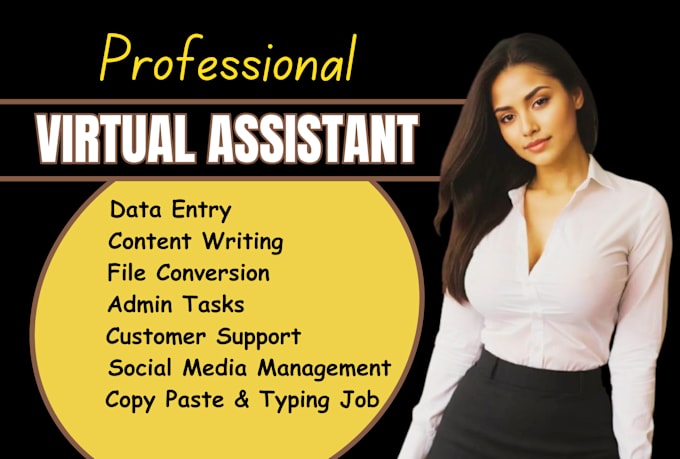 Gig Preview - Do any administrative virtual assistance data entry web research typing file