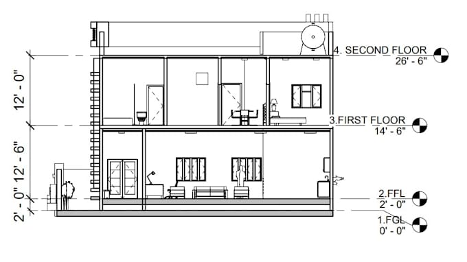 Gig Preview - Autocad drafting, blue prints, plans , section, elevation, 2d, 3d, rendering