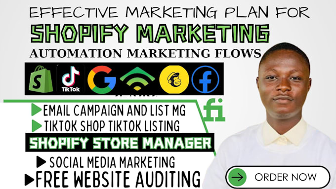 Bestseller - setup tiktok shop, klaviyo flows, shopify dropshipping marketing, shopify sales