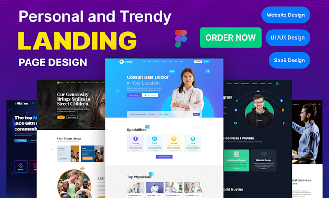 Bestseller - modern UI UX landing pages and website design using figma