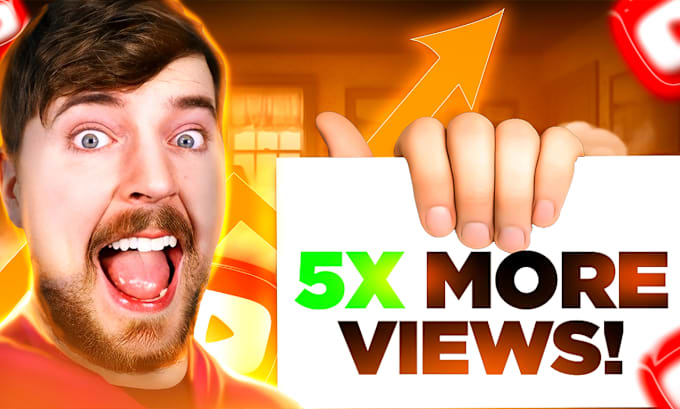 Gig Preview - Make view boosting youtube thumbnail in 3hrs