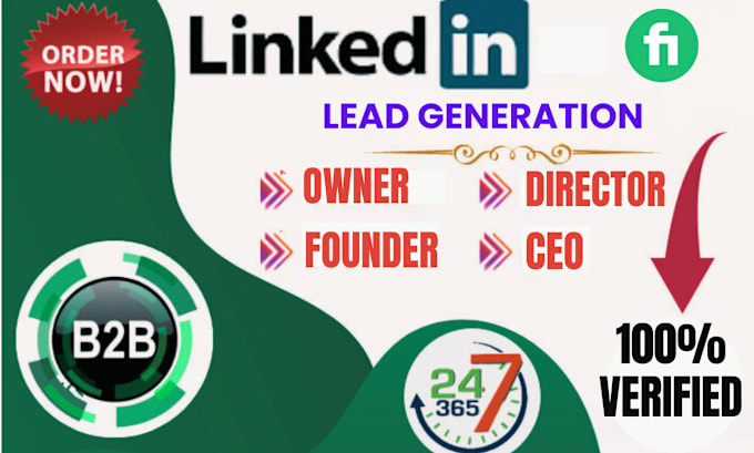 Gig Preview - Provide b2b lead generation and linkedin leads generation for your business