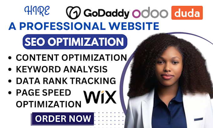 Bestseller - do SEO optimization for wix website duda website weebly odoo and godaddy website