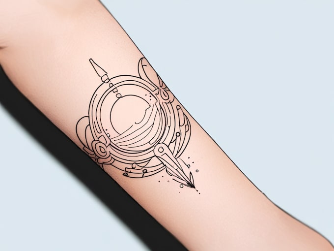 Gig Preview - Make a minimalist lineart tattoo design or illustration