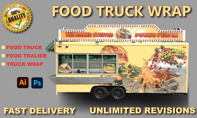 Gig Preview - Do amazing  truck wrap , food truck wrap, trailers wrap