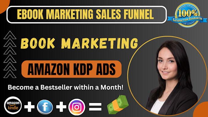 Gig Preview - Amazon book promotion ebook marketing sales funnel book marketing amazon kdp ads