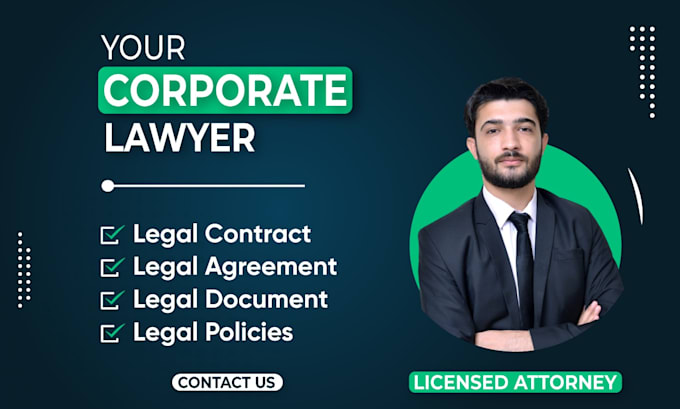 Gig Preview - Be your lawyer to write contracts,agreements and legal documents