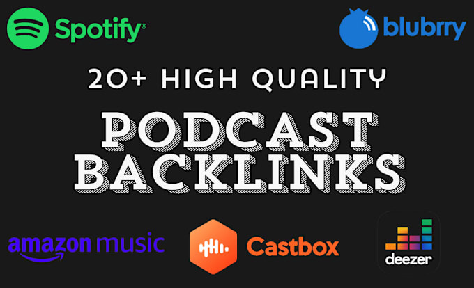 Gig Preview - Make podcast backlinks for your website SEO