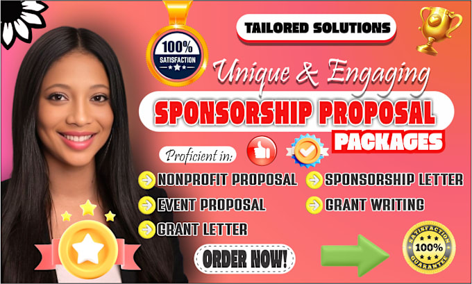 Gig Preview - Write sponsorship proposal or letter package, nonprofit, event, grant proposal