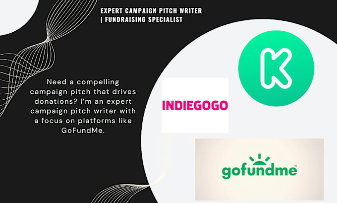 Gig Preview - Write write your engaging crowdfunding pitch to attract donations