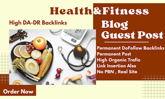 Gig Preview - Do blogger outreach and link building for high quality health backlinks