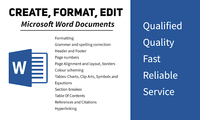 Gig Preview - Format, create, design and fix microsoft word document