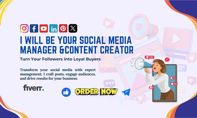 Gig Preview - Be your social media manager and content creator