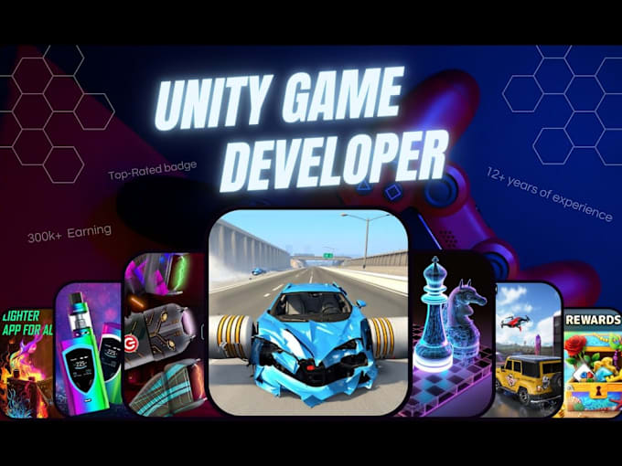 Gig Preview - Develop a multiplayer game in unity 2d 3d, character, unreal engine, nft game vr