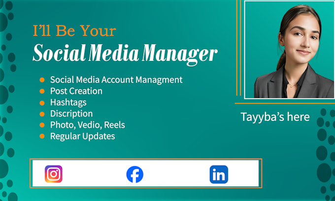 Gig Preview - Be your social media manager