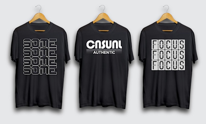 Gig Preview - Do custom typography minimalist trendy t shirt design