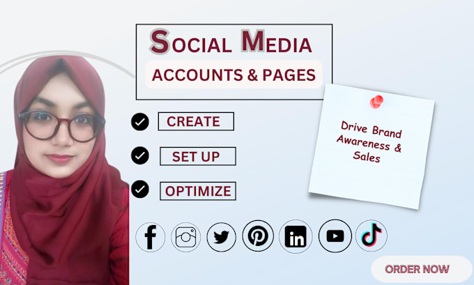 Bestseller - create and set up your social media accounts with optimization